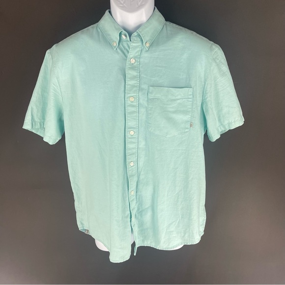 Vans Men’s Green Button Shirt M - Picture 1 of 5